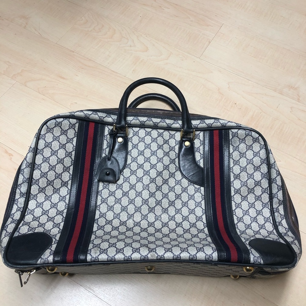 Gucci authentic vintage suitcase with zipper